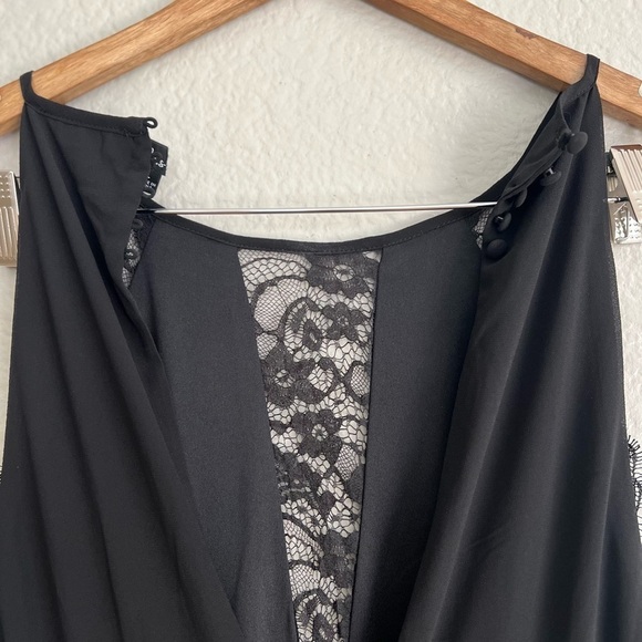 NWOT Romantic Mood Black Lace Sleeveless Maxi Dress - Picture 8 of 8